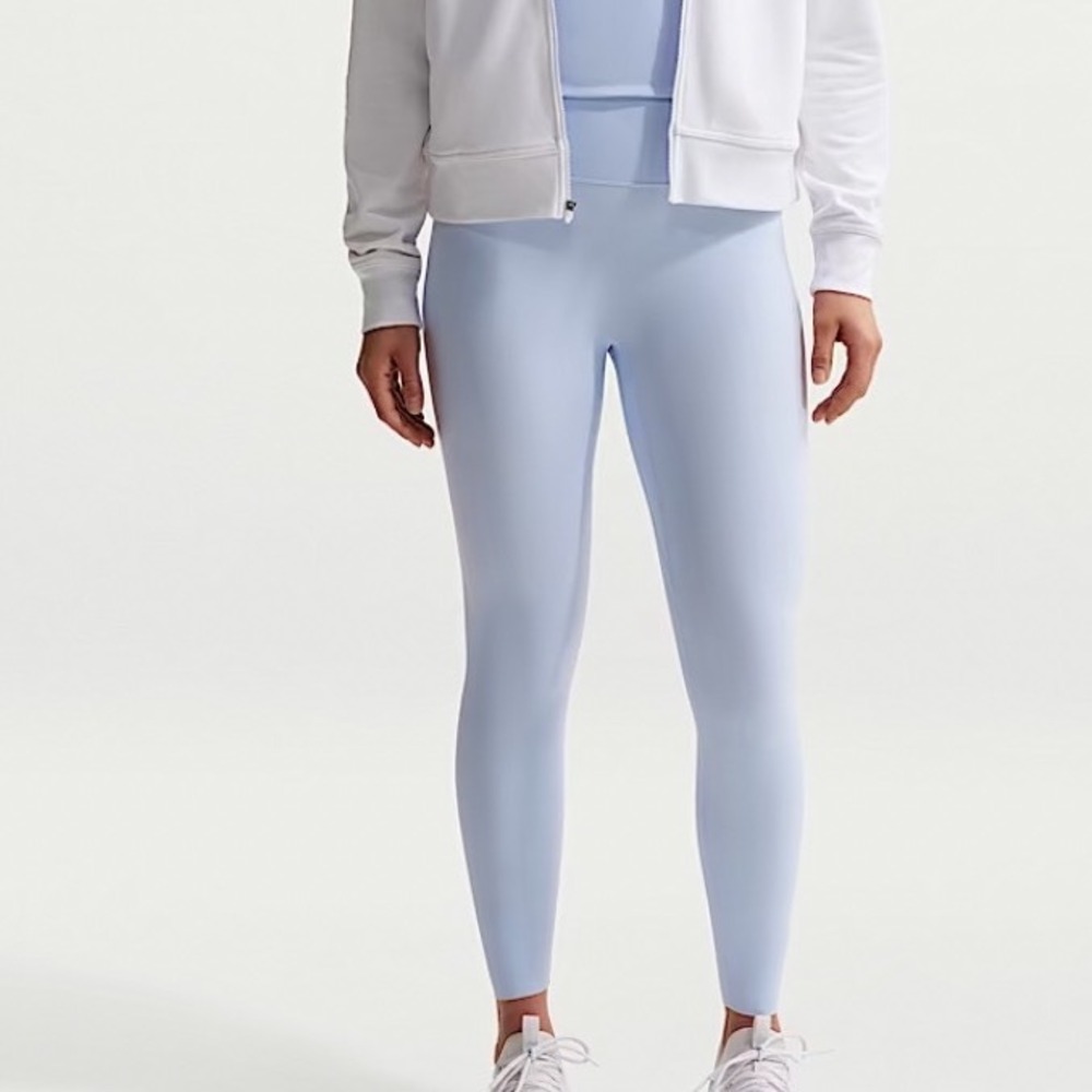 Nike Zenvy Dri-FIT Womens High Waisted Training Leggings Blue DQ6015-441 M